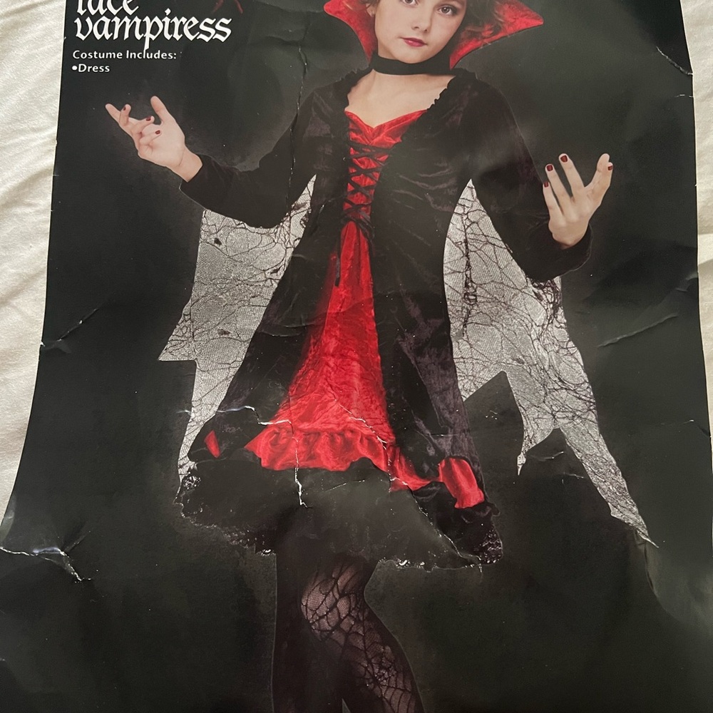 Kids Vampire Costume - Black and Red
